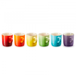 Set de 6 Tazas Cappuccino Arcoíris 200ml - Rainbow - Le Creuset LE CREUSET LC79114208359030