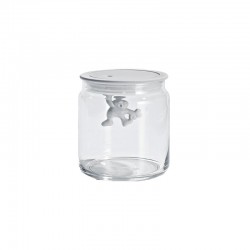 Kitchen Box with Hermetic Lid White 700ml - Gianni a little man holding on tight - A Di Alessi A DI ALESSI AALEAMDR04W