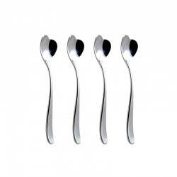Set of 4 Ice Cream Spoons - Big Love Steel - A Di Alessi