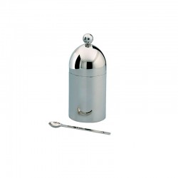 Sugar Bowl with Spoon - 90024 Steel - Officina Alessi