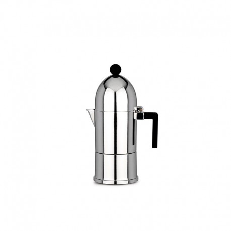 Cafeteira para Café Expresso 150ml - La Cupola Prateado E Preto - A Di Alessi A DI ALESSI AALEA9095/3B