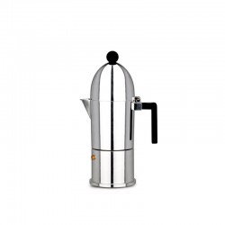Cafetera para Café Exprés 300ml - La Cupola Plateado Y Negro - A Di Alessi