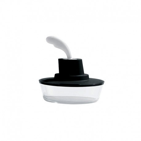 Container with Small Spatula Black - Ship Shape - A Di Alessi A DI ALESSI AALEASG13B