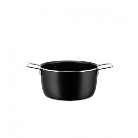 Tacho com Duas Pegas Ø20cm Preto - Pots&Pans - A Di Alessi A DI ALESSI AALEAJM101/20B