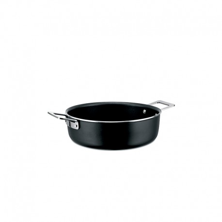 Tacho Baixo 24cm Preto - Pots&Pans - A Di Alessi A DI ALESSI AALEAJM102/24B