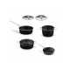 Juego de 6 Piezas Negro - Pots&Pans - A Di Alessi A DI ALESSI AALEAJM100S6A