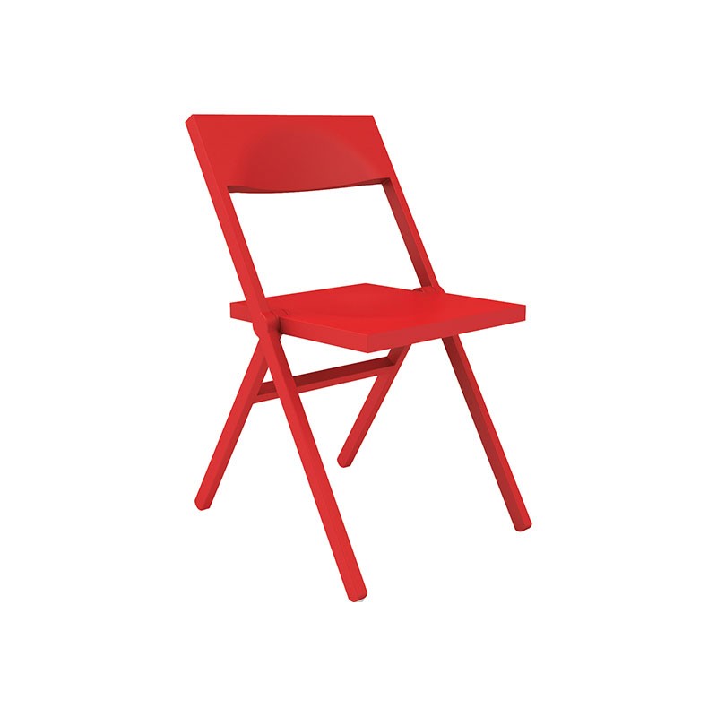 Folding and Stackable Chair Red – Piana - Alessi