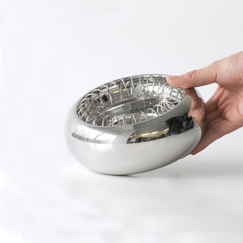 Ashtray Ø12cm - Spirale Steel - Alessi