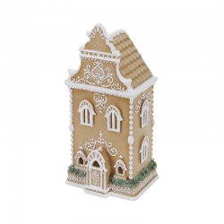 Casa de Jengibre Led 34,5cm - Gingerbread Town Marrón Y Blanco - Goodwill GOODWILL GWD42149