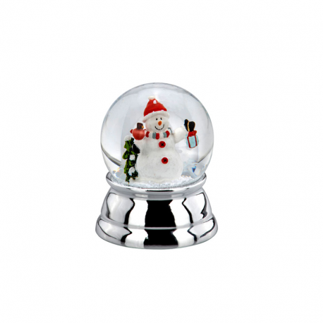 Globo de Neve Boneco de Neve 6cm Prateado - Hermann Bauer HERMANN BAUER HB5328