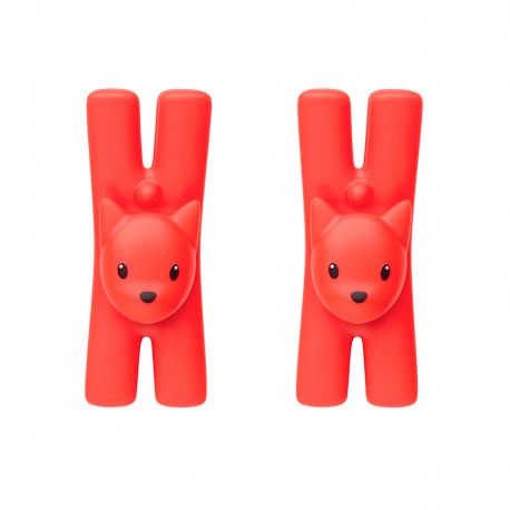 Set of 2 Magnetic Clips Red - Lampo - A Di Alessi A DI ALESSI AALEMMI32CSRO