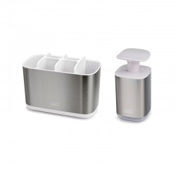 Conjunto Suporte para Escovas e Dispensador - Easystore Inox - Joseph Joseph JOSEPH JOSEPH JJ70551
