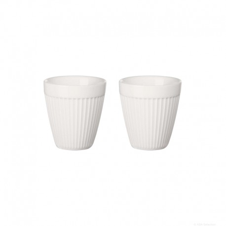 Conj. 2 Copos Térmicos Espresso Riscas Branco - Thermo - Asa Selection ASA SELECTION ASA33700024