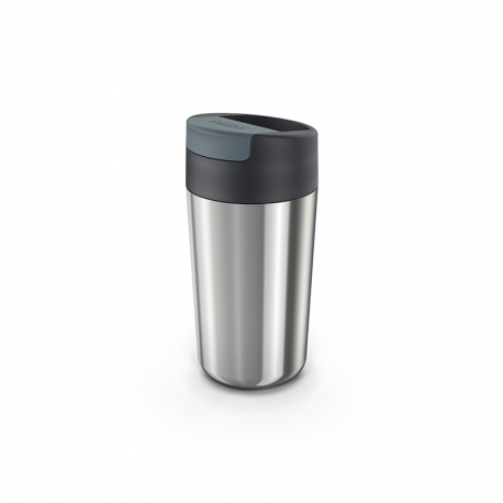 Travel Mug with Flip-Top Cap 454ml Steel - Sipp Stainless Steel - Joseph Joseph JOSEPH JOSEPH JJ81133