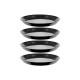 Set of 4 Flat Plates Black - Tonale - Alessi ALESSI ALESDC03/1B