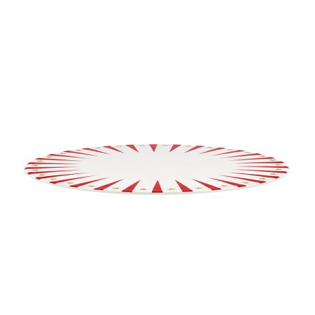 Panettone Serving Plate - Delight White, Red And Gold - Alessi ALESSI ALESNZ06