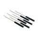 Set 6 Bourguignonne Forks - Mami Silver And Black - Alessi ALESSI ALESSG57B